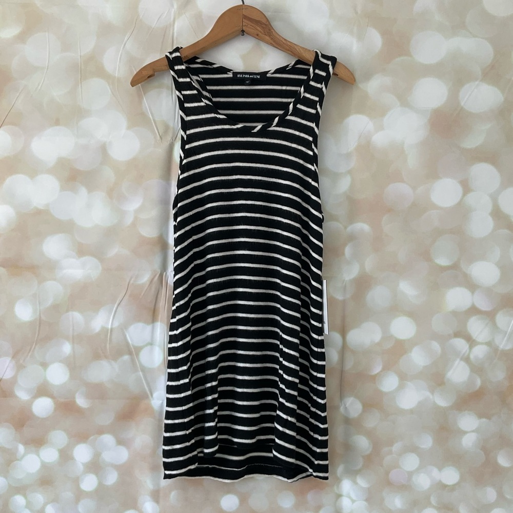 Hye Park and Lune Black and White Stripped Tank Top